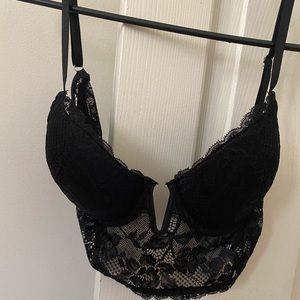 Black Lace Lingerie / Crop Top